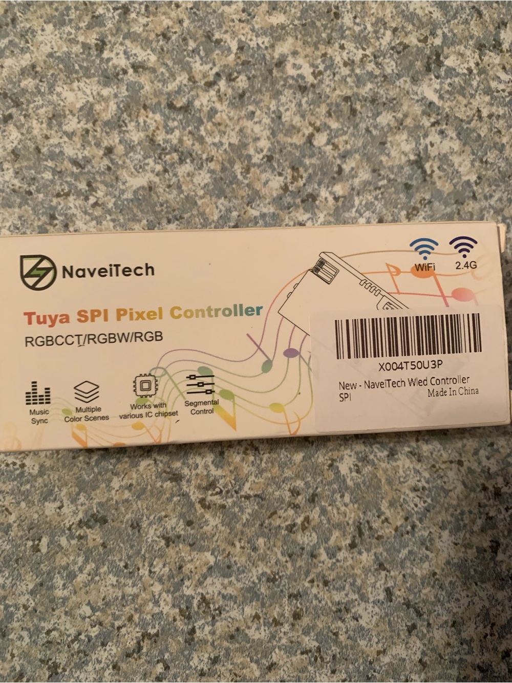 Tuya SPI LED Strip Controller Mic WiFi UART Download APP Control DIY Segmental C